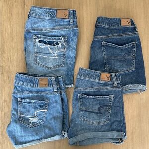 American Eagle Blue Denim Shorts Bundle